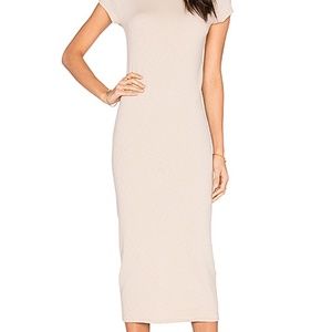 Enza Costa Ribbed Cap Sleeve Dress